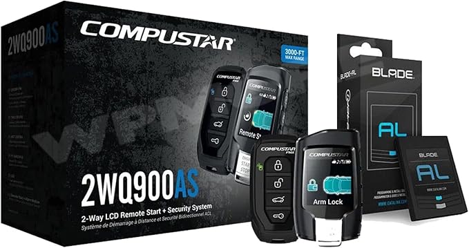 Compustar 2WQ900AS Two Way Remote Start and Security System with INSTALLATION