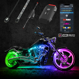 XK GLOW AP-MOTO-ADV XKalpha Motorcycle Underglow Light Kit with RGB Color Chasing | App-controlled