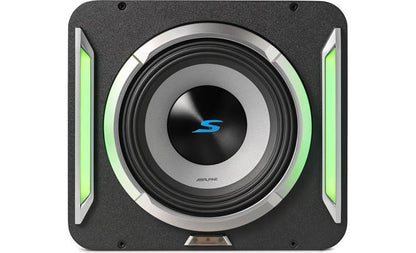 Alpine S2-SB10 PrismaLink™ S2-Series sealed subwoofer enclosure with 10" subwoofer and RGB lighting