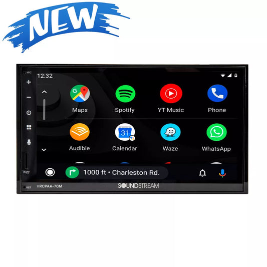 Soundstream VRCPAA-70MW Car Radio Player Wireless Android Auto CarPlay Bluetooth