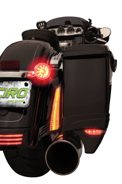 Ciro Black Filler Panel Lights 14-up Harley Streetglide